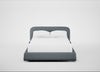 Nuvola Bed Double / Capelo Linen-Cotton Mineral / Walnut Stained