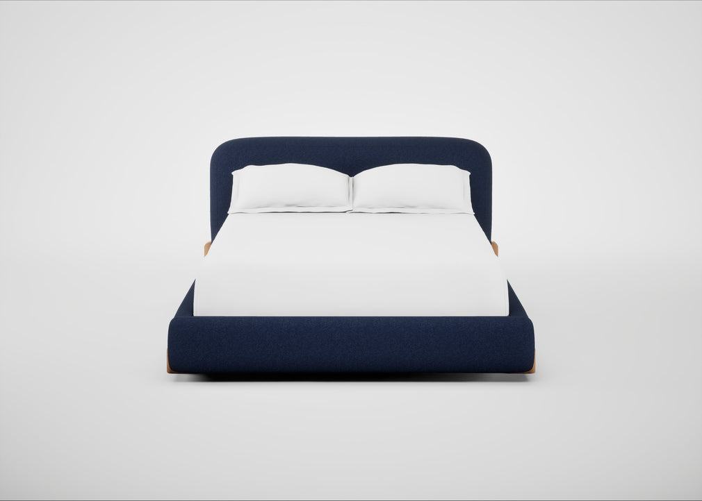 Nuvola Bed Double / Melton Wool New Navy / Natural
