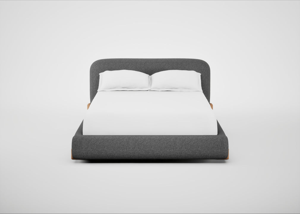 Nuvola Bed Double / Melton Wool Shale / Natural