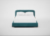 Nuvola Bed Double / Smart Luxe Velvet Airforce Blue / Natural