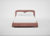 Nuvola Bed Double / Smart Luxe Velvet Dusky Pink / Natural