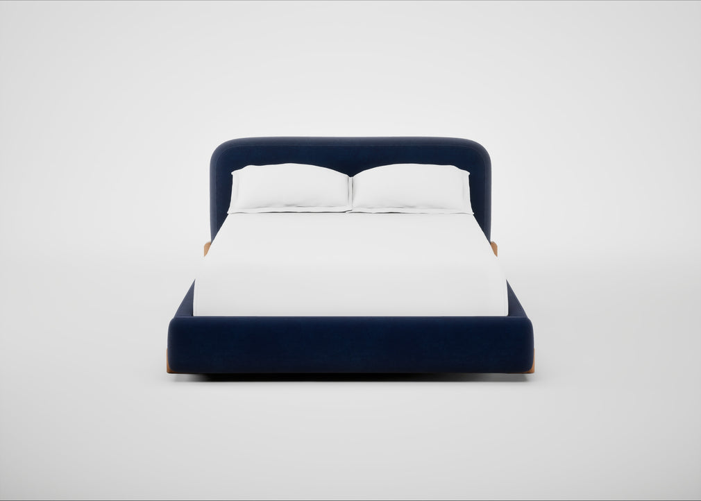 Nuvola Bed Double / Smart Luxe Velvet Midnight / Natural