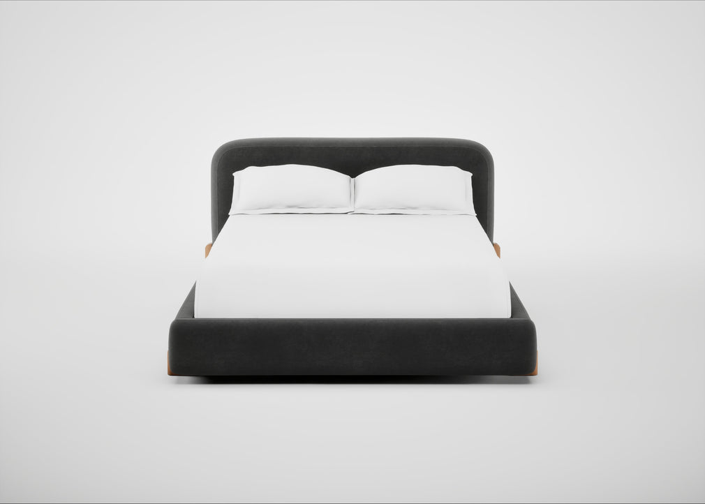Nuvola Bed Double / Smart Luxe Velvet Nickel / Natural