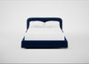 Nuvola Bed Double / Smart Velvet Dusk / Walnut Stained