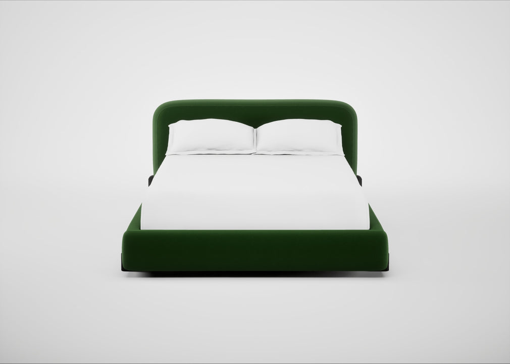 Nuvola Bed Double / Smart Velvet Forest / Black