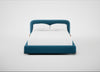 Nuvola Bed Double / Smart Velvet Ocean Blue / Natural