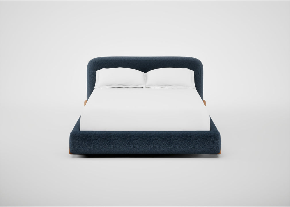 Nuvola Bed Double / Boucle Velvet Space / Natural