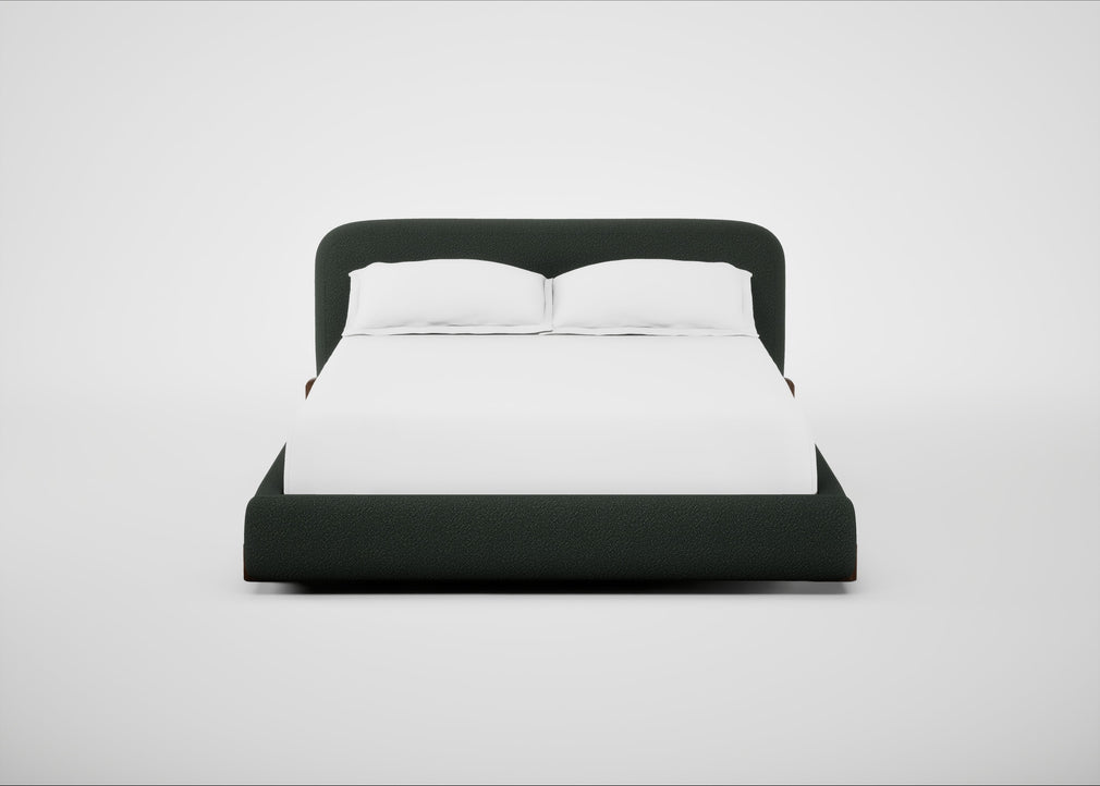Nuvola Bed King / Boucle Fern / Walnut Stained