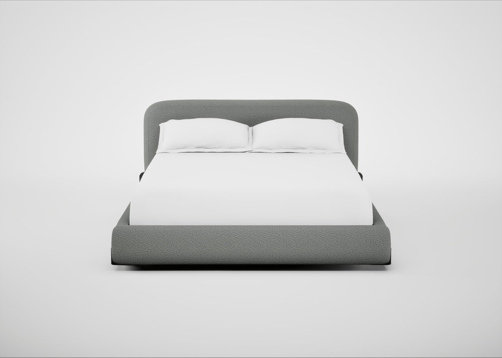 Nuvola Bed King / Boucle Steel / Black