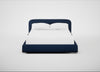 Nuvola Bed King / Broad Weave Lagoon / Walnut Stained