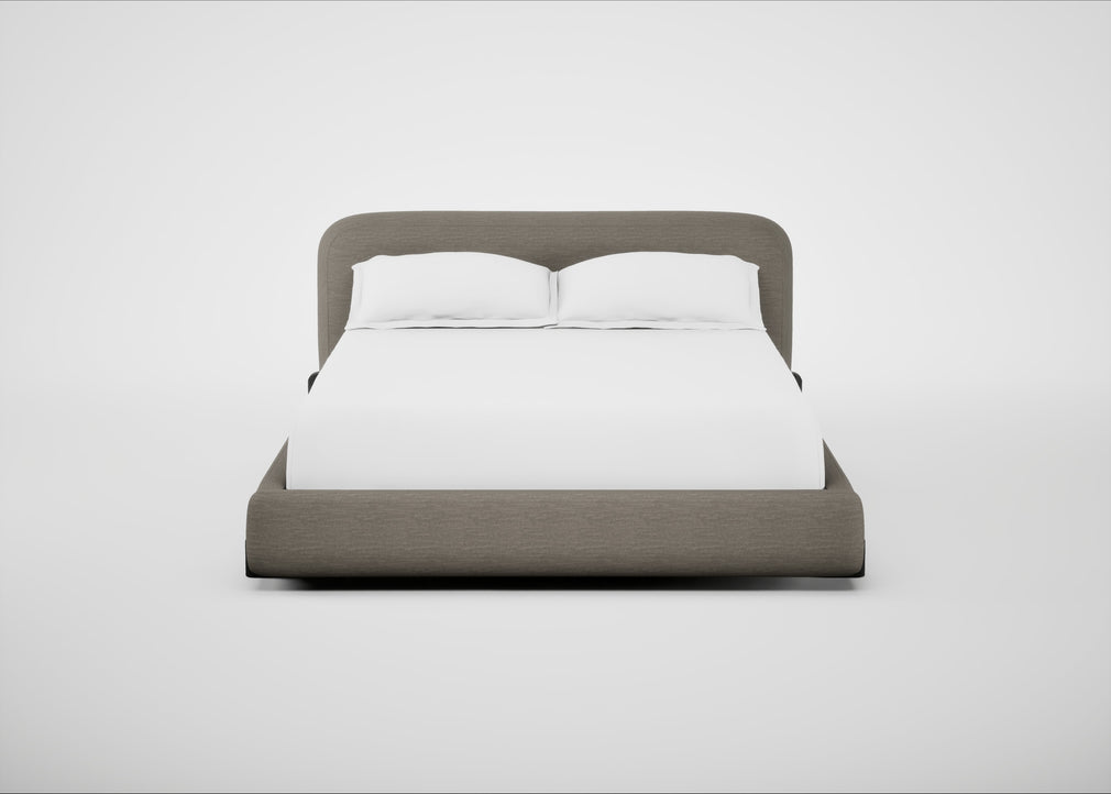 Nuvola Bed King / Broad Weave Pebble / Black