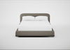 Nuvola Bed King / Broad Weave Pebble / Walnut Stained