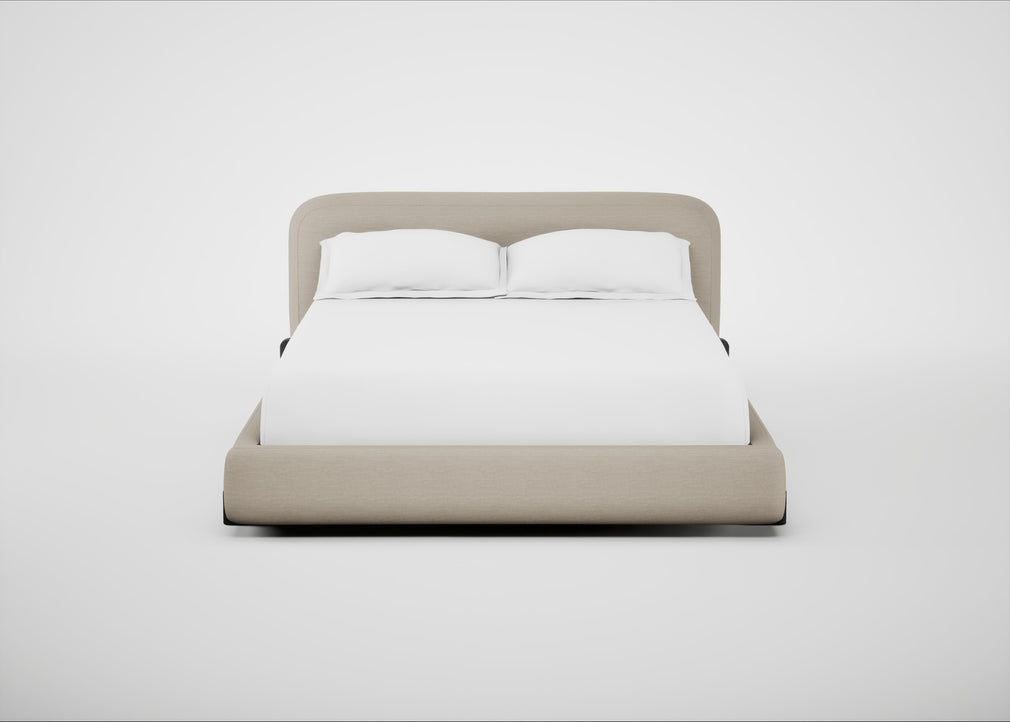 Nuvola Bed King / Broad Weave Putty / Black
