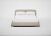 Nuvola Bed King / Broad Weave Putty / Walnut Stained