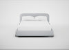 Nuvola Bed King / Broad Weave Tin / Walnut Stained