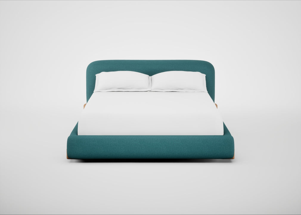 Nuvola Bed King / Brushed Cotton Cadet / Natural