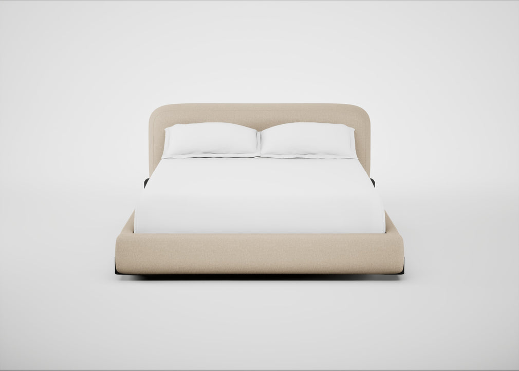 Nuvola Bed King / Brushed Cotton Oat / Black