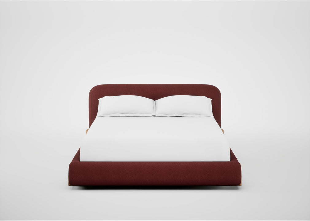 Nuvola Bed King / Capelo Linen-Cotton Etruscan Red / Natural