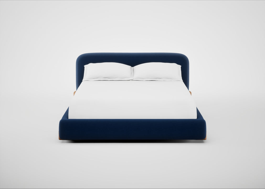 Nuvola Bed King / Cotton Velvet Midnight / Natural
