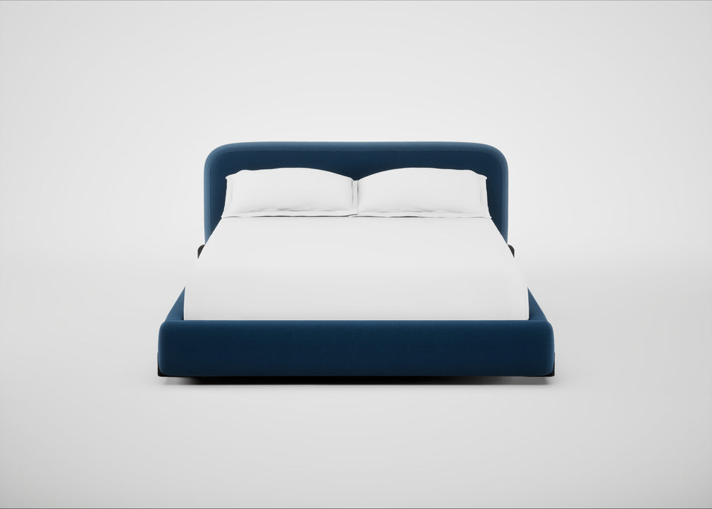 Nuvola Bed King / Cotton Velvet Petrol / Black