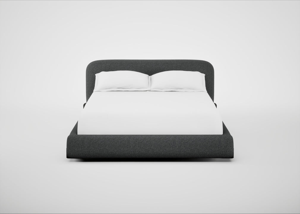 Nuvola Bed King / Melton Wool Granite / Black