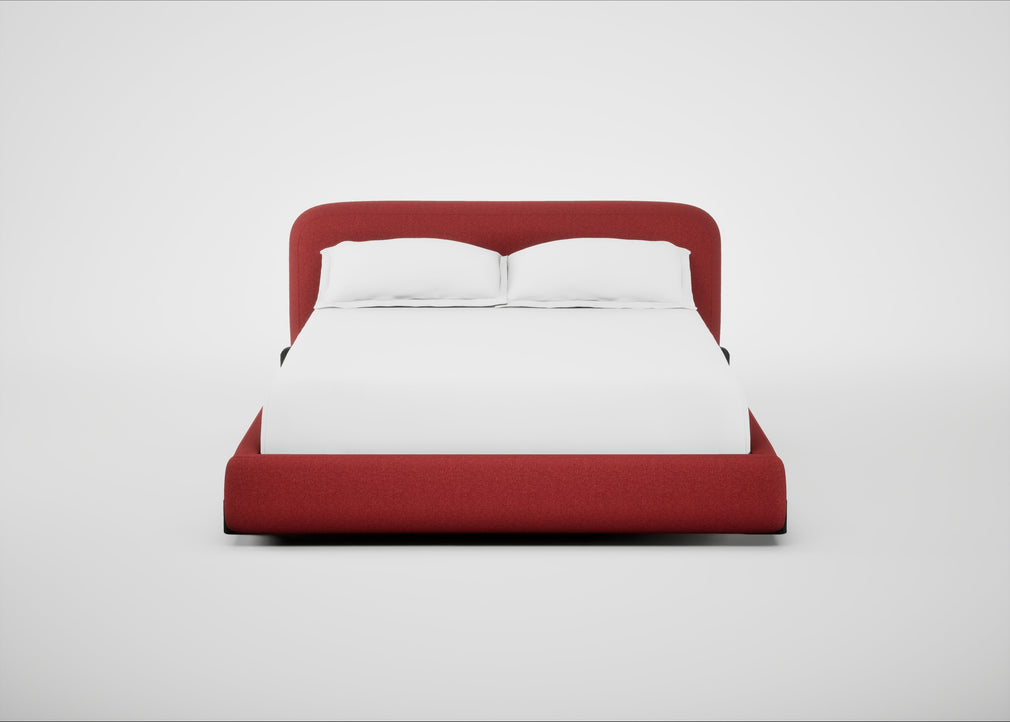 Nuvola Bed King / Melton Wool Red Oxide / Black