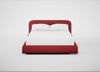 Nuvola Bed King / Melton Wool Red Oxide / Walnut Stained