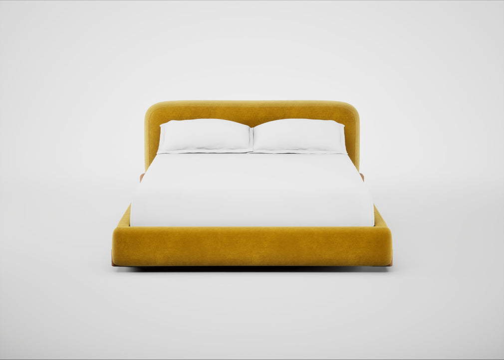 Nuvola Bed King / Smart Luxe Velvet Canary / Natural