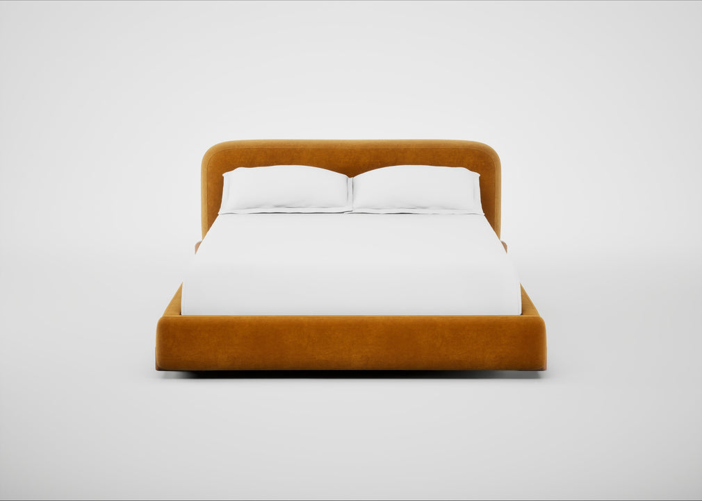 Nuvola Bed King / Smart Luxe Velvet Cognac / Natural