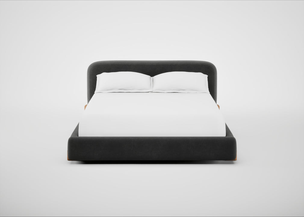 Nuvola Bed King / Smart Luxe Velvet Nickel / Natural