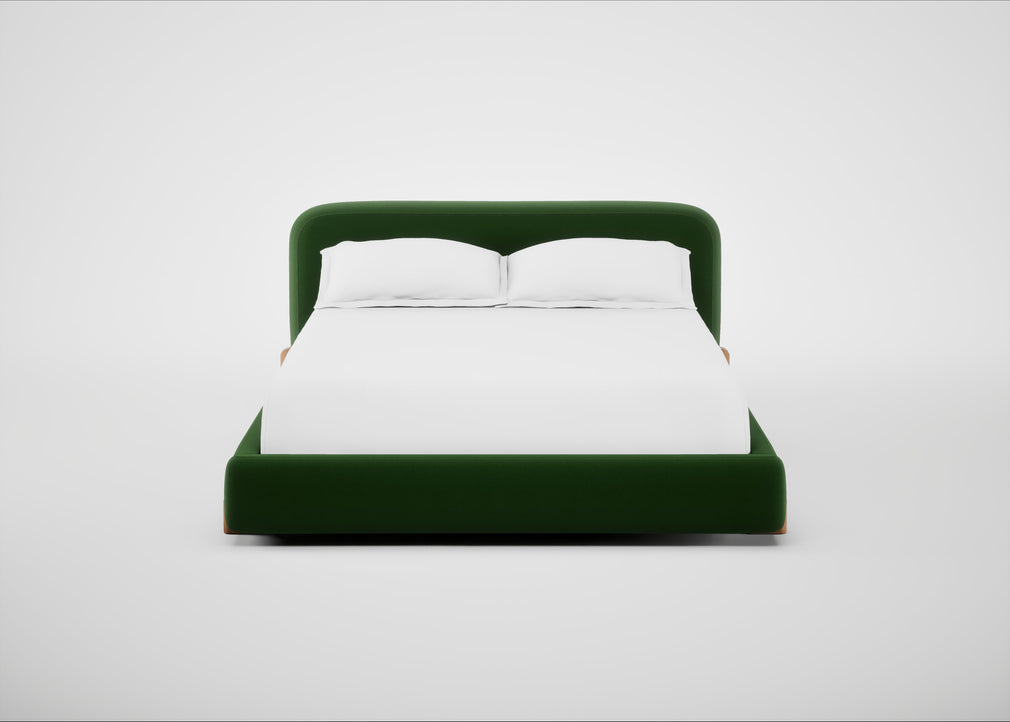 Nuvola Bed King / Smart Velvet Forest / Natural