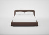 Nuvola Bed King / Smart Velvet Mouse / Walnut Stained