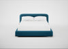 Nuvola Bed King / Smart Velvet Ocean Blue / Natural