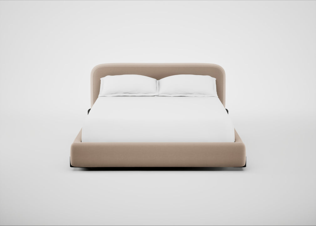 Nuvola Bed King / Smart Velvet Pebble / Black