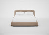 Nuvola Bed King / Smart Velvet Pebble / Walnut Stained