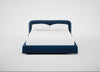 Nuvola Bed King / Smart Velvet Petrol / Walnut Stained