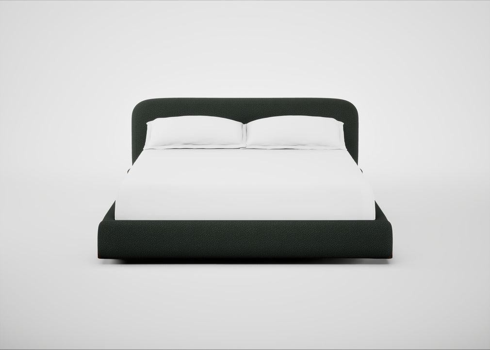 Nuvola Bed Super King / Boucle Fern / Walnut Stained