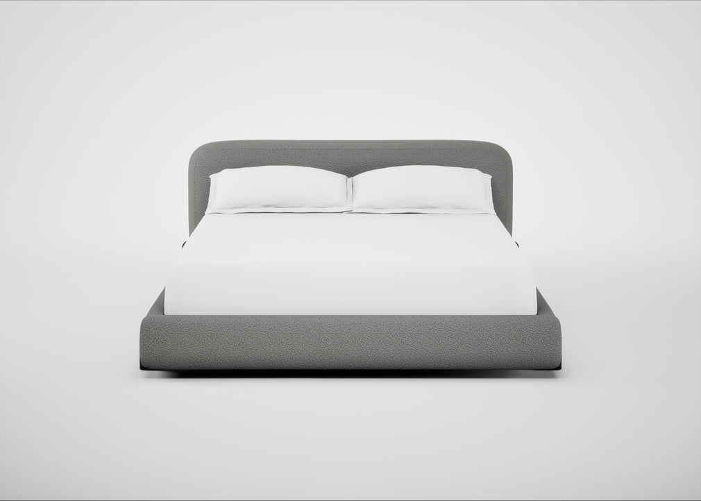 Nuvola Bed Super King / Boucle Steel / Black