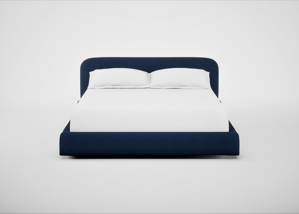 Nuvola Bed Super King / Broad Weave Lagoon / Black