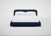 Nuvola Bed Super King / Broad Weave Lagoon / Walnut Stained