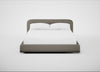Nuvola Bed Super King / Broad Weave Pebble / Walnut Stained