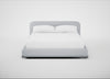 Nuvola Bed Super King / Broad Weave Tin / Walnut Stained