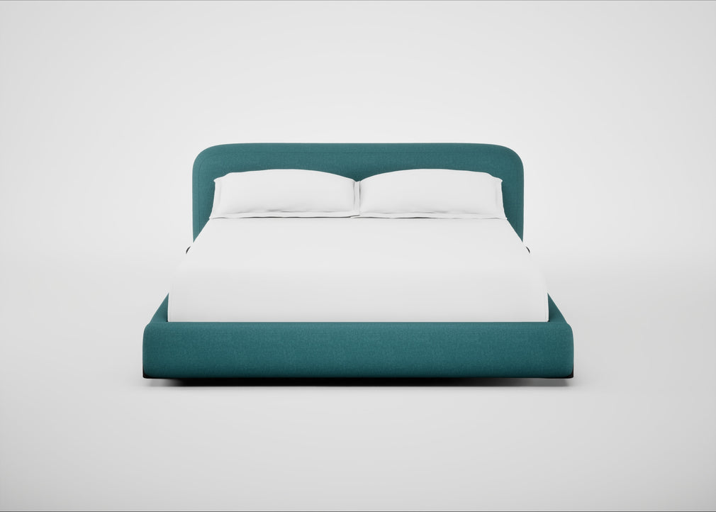 Nuvola Bed Super King / Brushed Cotton Cadet / Black