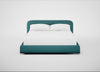Nuvola Bed Super King / Brushed Cotton Cadet / Walnut Stained