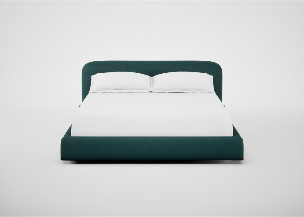 Nuvola Bed Super King / Brushed Cotton Pine / Walnut Stained