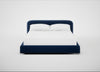 Nuvola Bed Super King / Cotton Velvet Midnight / Walnut Stained