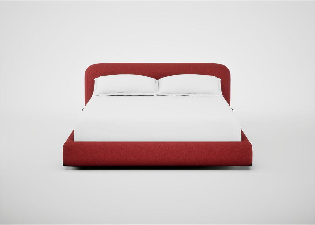 Nuvola Bed Super King / Melton Wool Red Oxide / Black