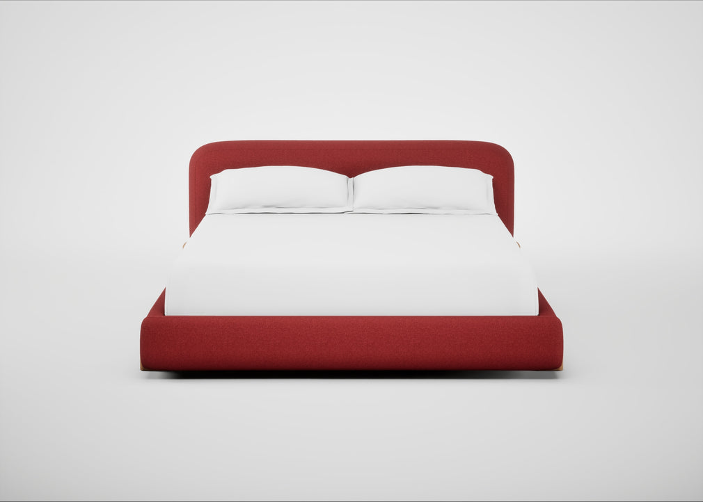 Nuvola Bed Super King / Melton Wool Red Oxide / Natural