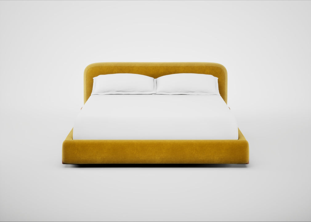 Nuvola Bed Super King / Smart Luxe Velvet Canary / Natural