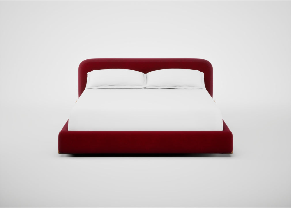 Nuvola Bed Super King / Smart Luxe Velvet Mulberry / Natural